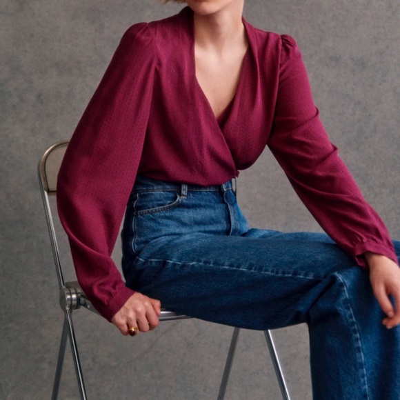 SÉZANE Abélia Blouse size 46 NWOT - Picture 1 of 15